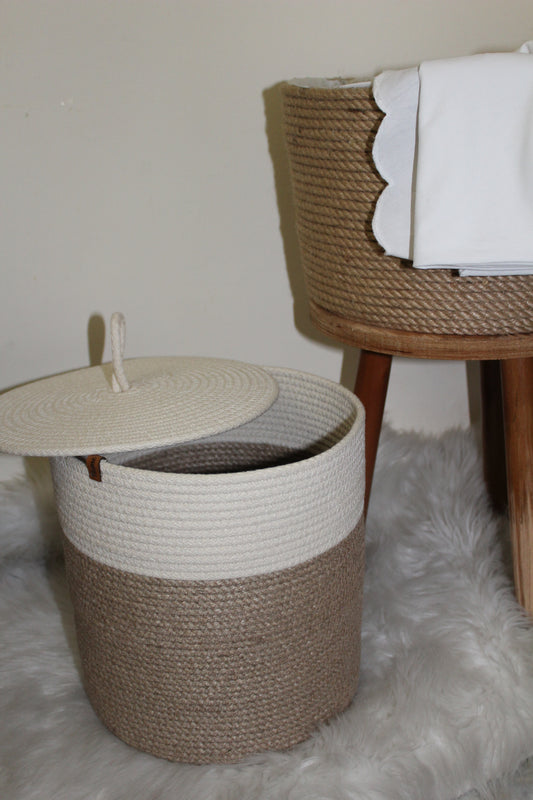 BIN BASKET WITH REMOVABLE LID