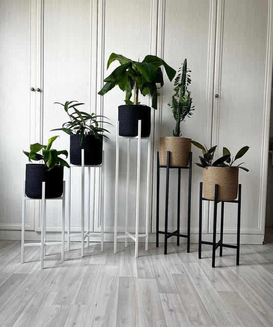 Planter with wood stand