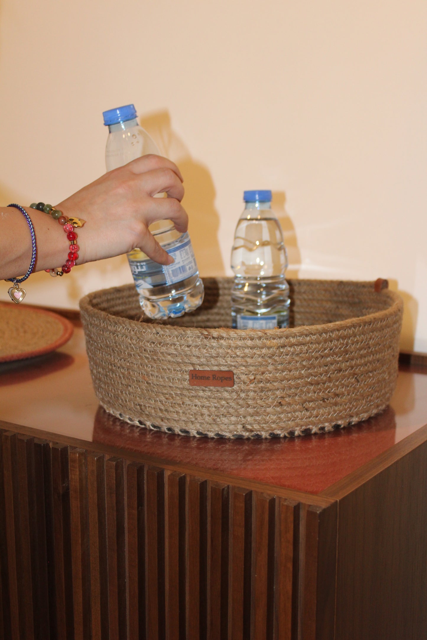 Wood base basket