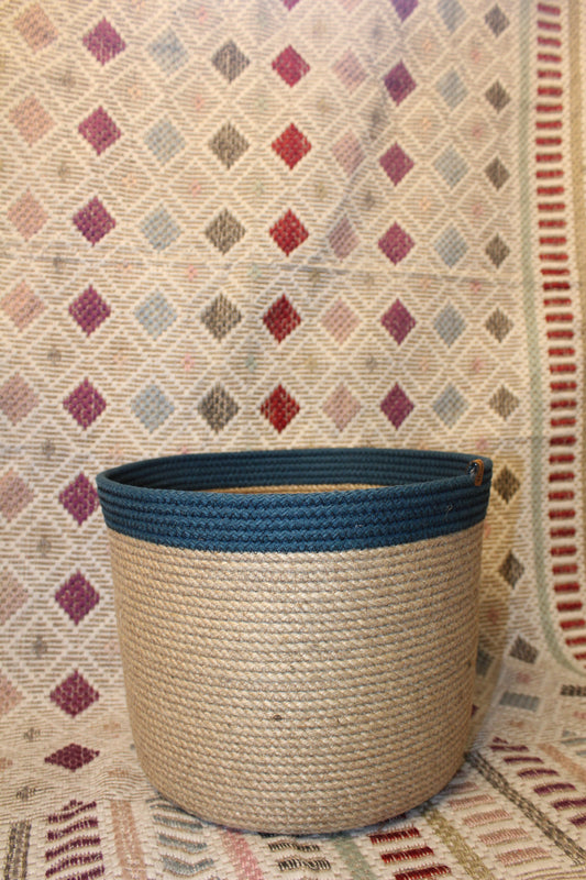 Colored Edge Planter Bowl Basket