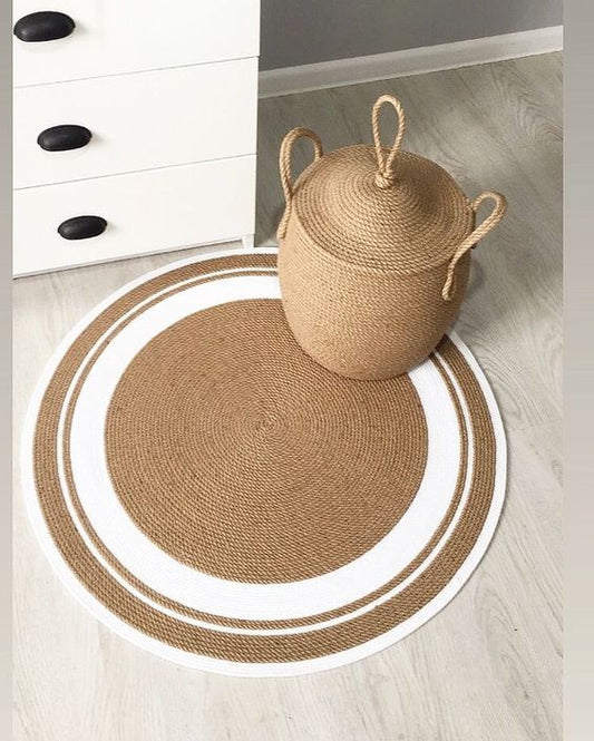 Half-Half Round Rug